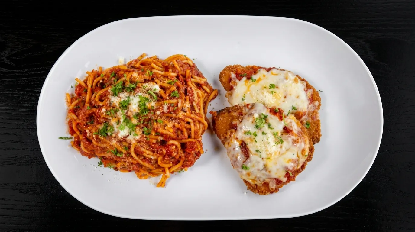 Chicken Parmesan Pasta at Calgary Pub & Restaurant in SE Calgary, AB